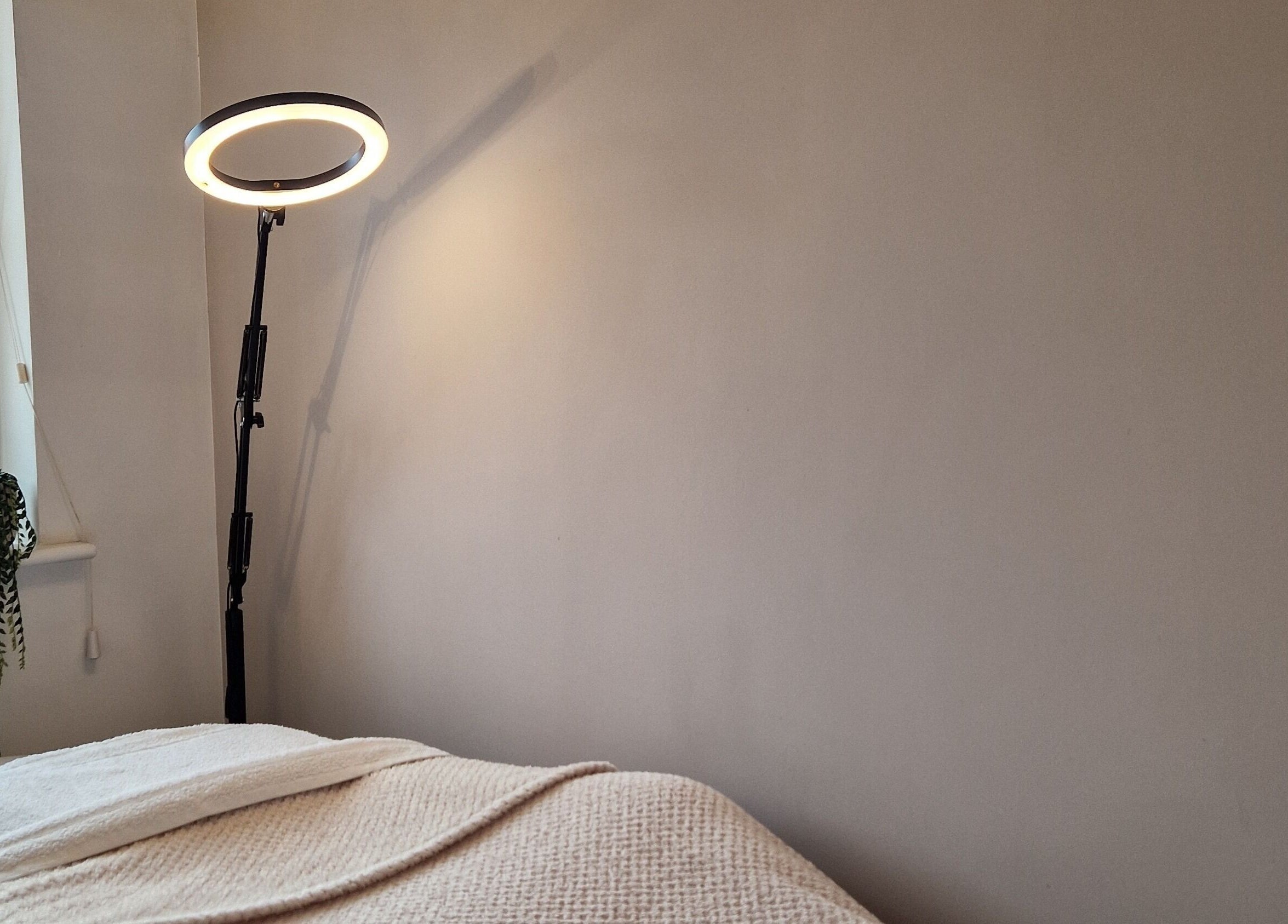 Cozy treatment room with soft lighting at Radiant Skin By KB, Rhyl, Wales, GB.