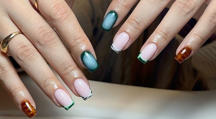 Stylish nail art at Coco Nail Studio, Cardiff, Wales, GB showcasing vibrant designs.