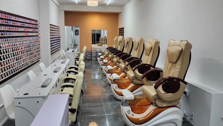 Elegant pedicure chairs at Pro Nails and Beauty Spa, Auckland, Auckland, NZ, offering a serene ambiance.