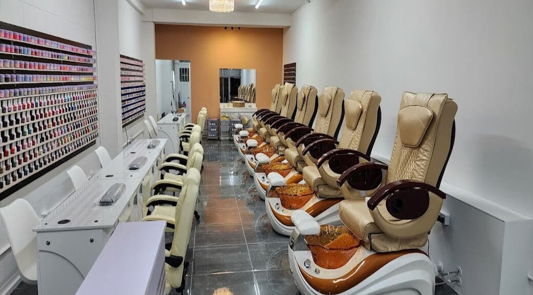 Elegant pedicure chairs at Pro Nails and Beauty Spa, Auckland, Auckland, NZ, offering a serene ambiance.