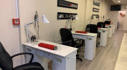 Chic nail stations at Pro Nails and Beauty Spa, Auckland, Auckland, NZ, offering a serene spa experience.