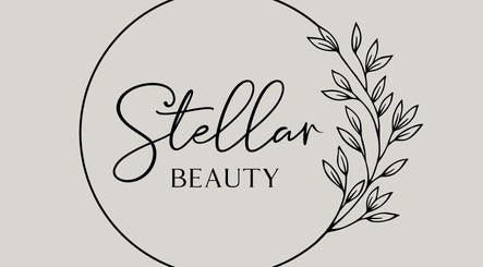 Stellar Beauty logo with leaf design in Wimborne, England, GB.