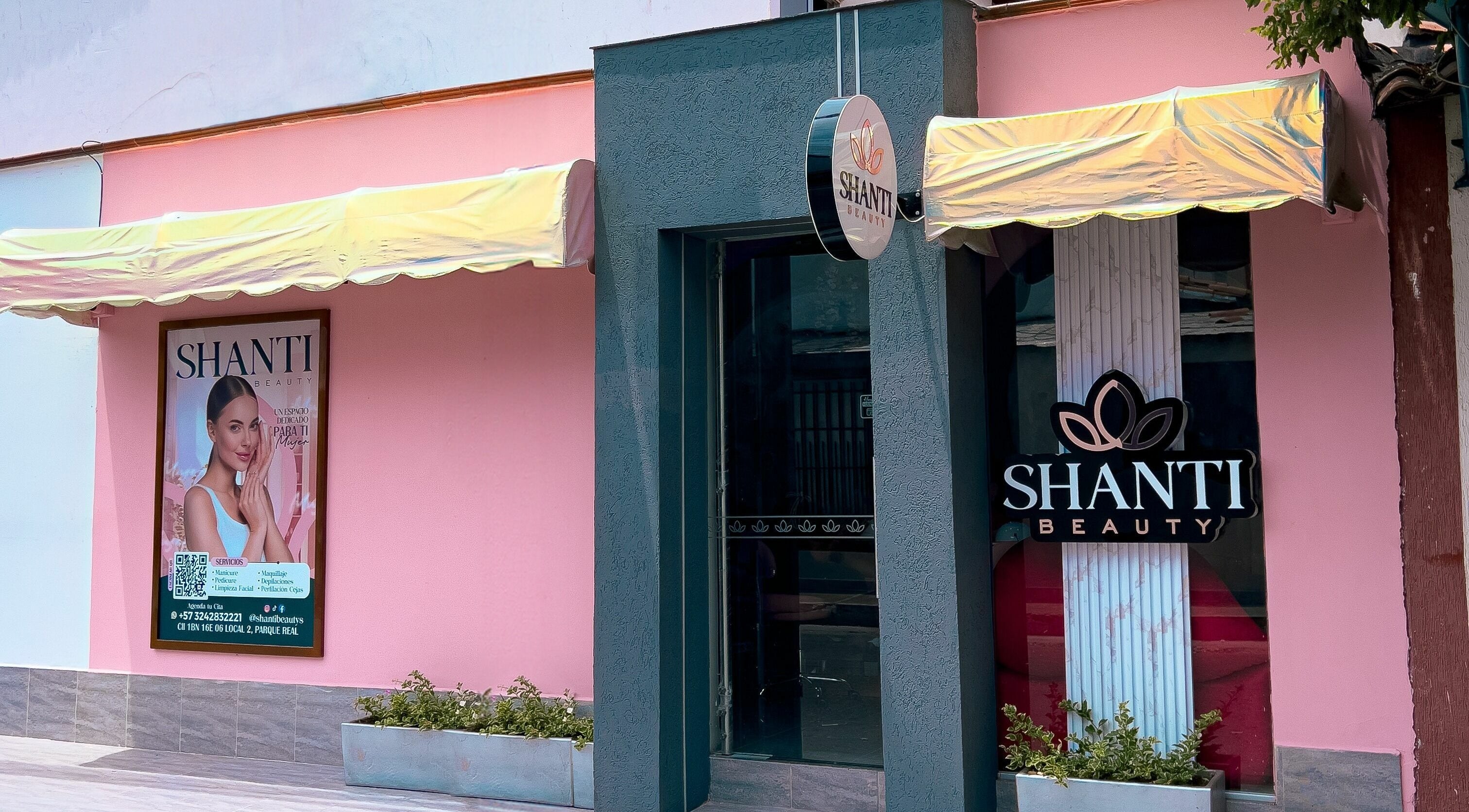 Entrada de Shanti Beauty en Cúcuta, Norte De Santander, CO, con fachada moderna y elegante.