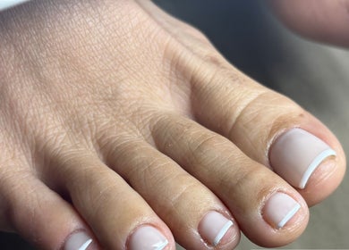 French pedicure at Anne Lima Nails & Beauty (Dublin 2), Dublin, County Dublin, IE. Elegantly styled toes.