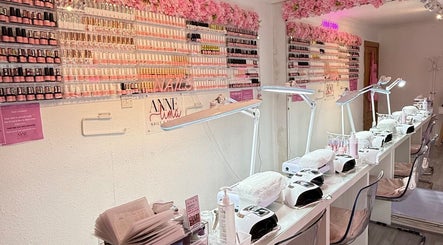 Elegant nail salon setup at Anne Lima Nails & Beauty (Dublin 2), Dublin, County Dublin, IE with vibrant polish display.