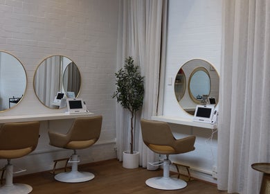 Luxury styling station at The Head Spa Perth, South Perth, Western Australia, AU featuring elegant decor.