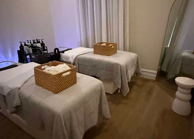 Relaxing massage room at The Head Spa Perth in South Perth, Western Australia, AU, with cozy beds and serene decor.