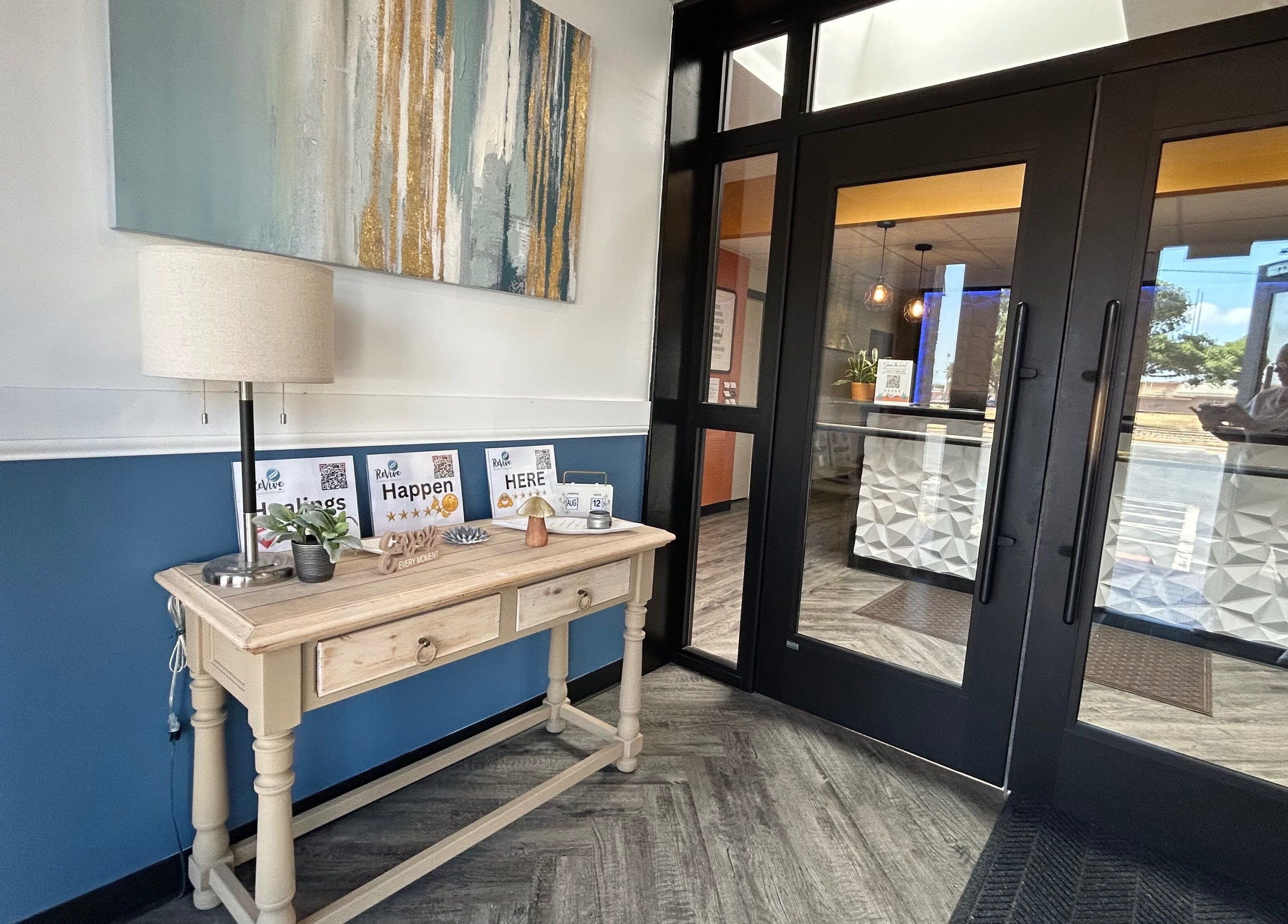 The inviting entryway of Revive Integrative Wellness | Abilene in Abilene, Texas, US with stylish decor.