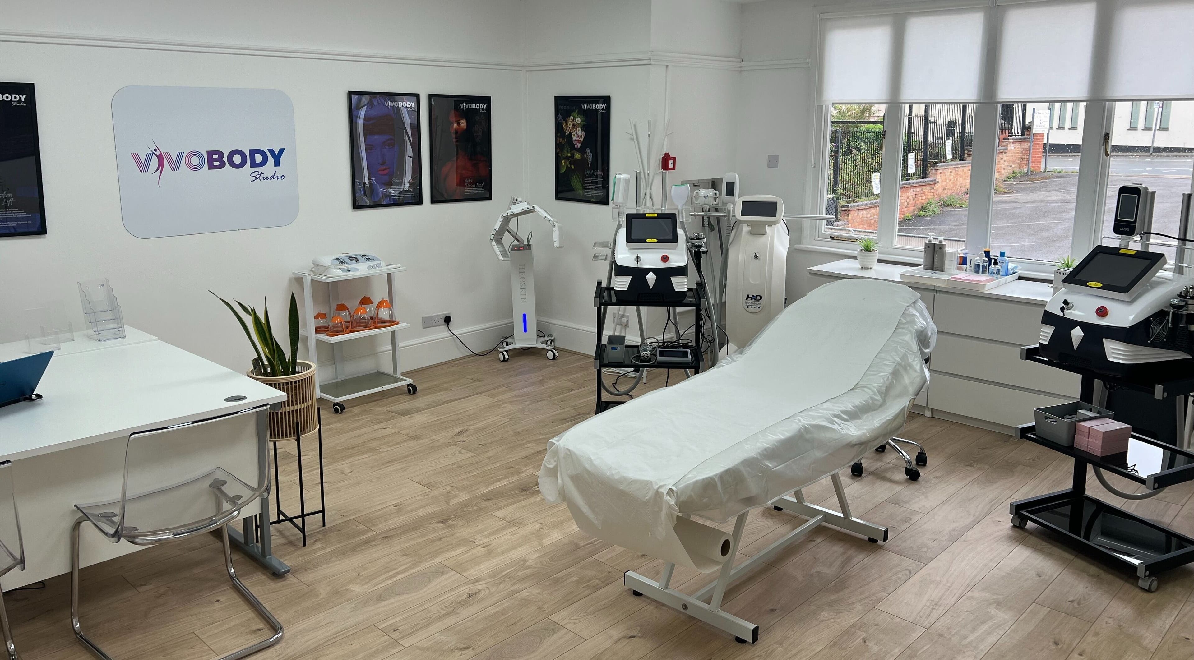 Modern treatment room at Vivo Body Studio Nottingham in Nottingham, England, GB, featuring sleek wellness equipment.