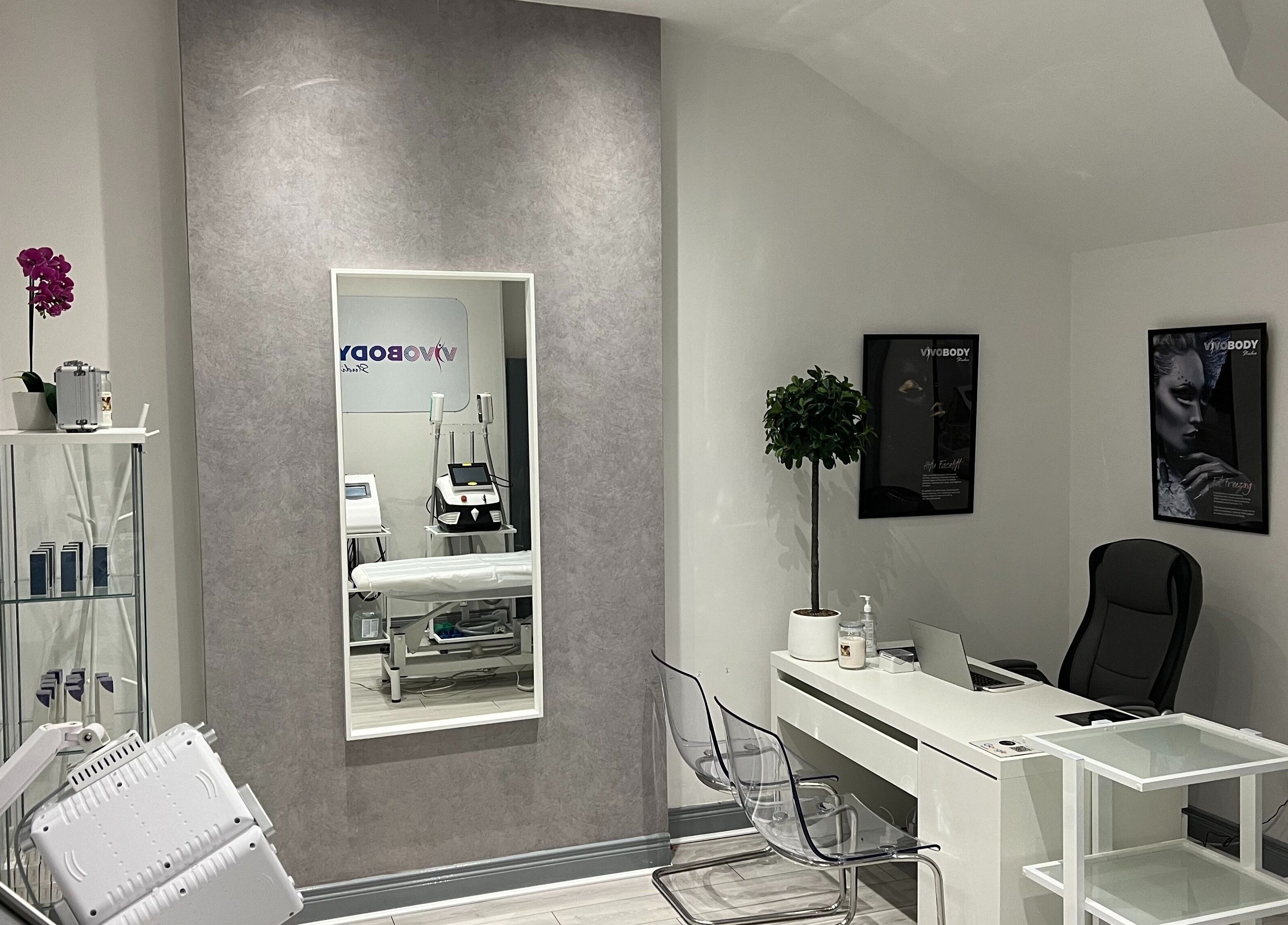Chic interior of Vivo Body Studio Belfast, featuring stylish decor and wellness equipment in Belfast, Northern Ireland, GB.