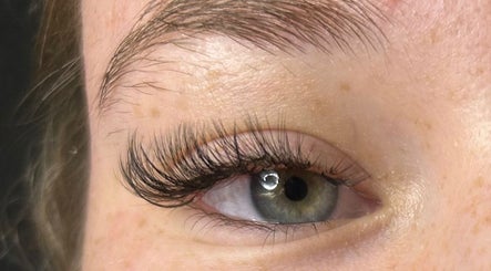 Close-up of beautifully curled lashes from Glo With The Flo, Larbert, Scotland, GB.