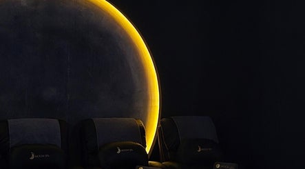 Relaxing massage chairs at Moon Spa 문스파 발마사지, Malay, Western Visayas, PH under soft moon lighting.