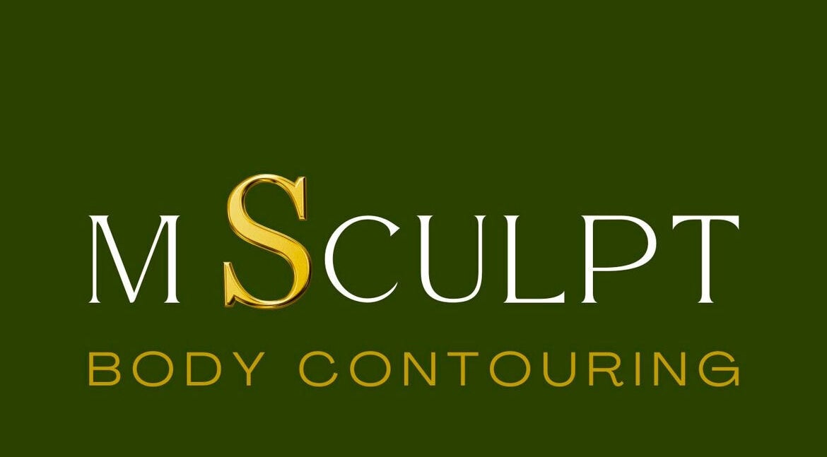 M Sculpt logo, a body contouring venue in Southampton, England, GB with a green and gold design.
