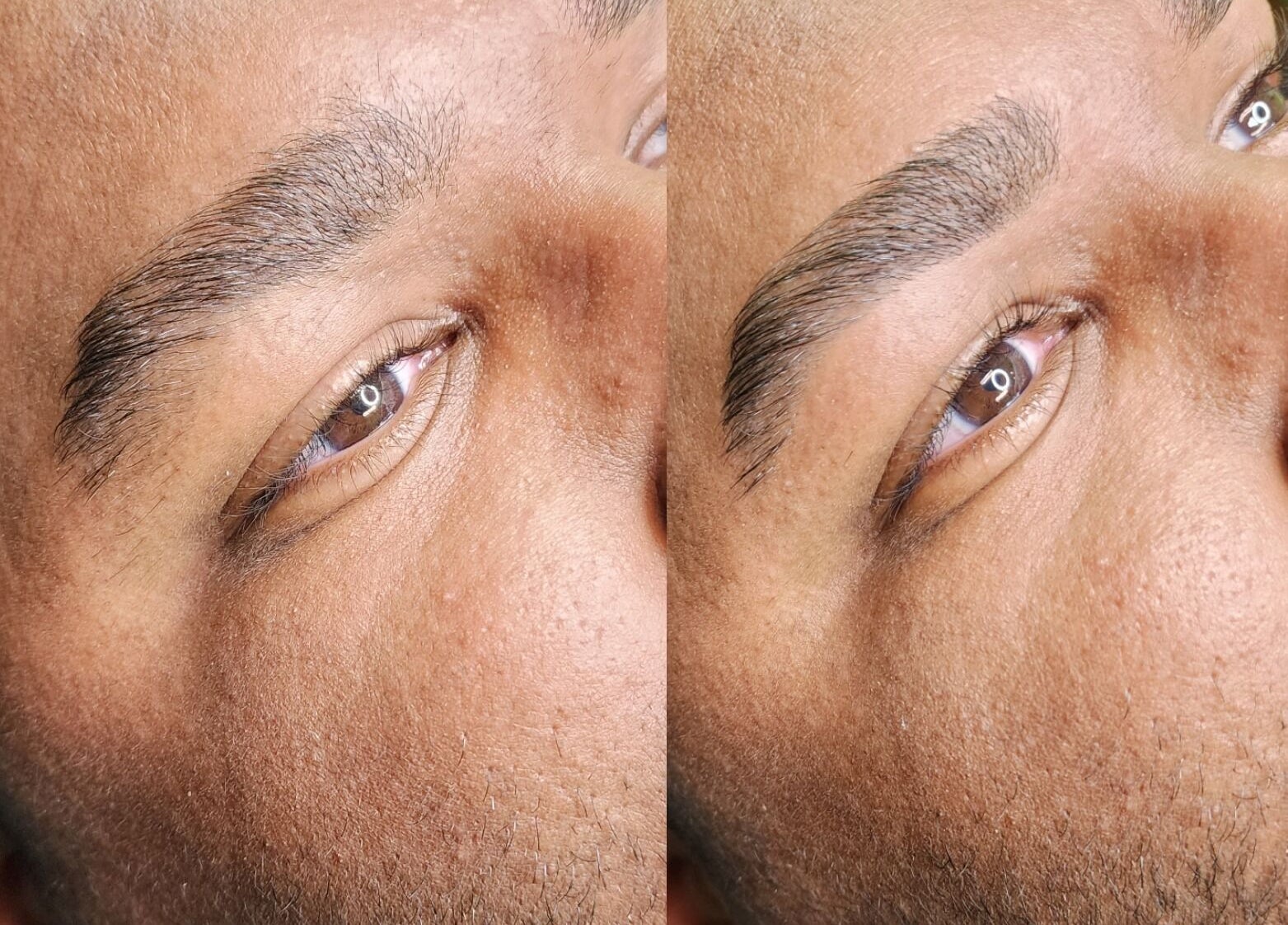 Close-up of expertly shaped brows by Ash Did That in Humble, Texas, US, showcasing precision and beauty.