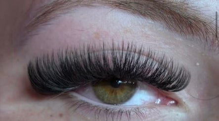 Close-up of voluminous eyelashes from LashXBrowStudio in Wellingborough, England, GB.
