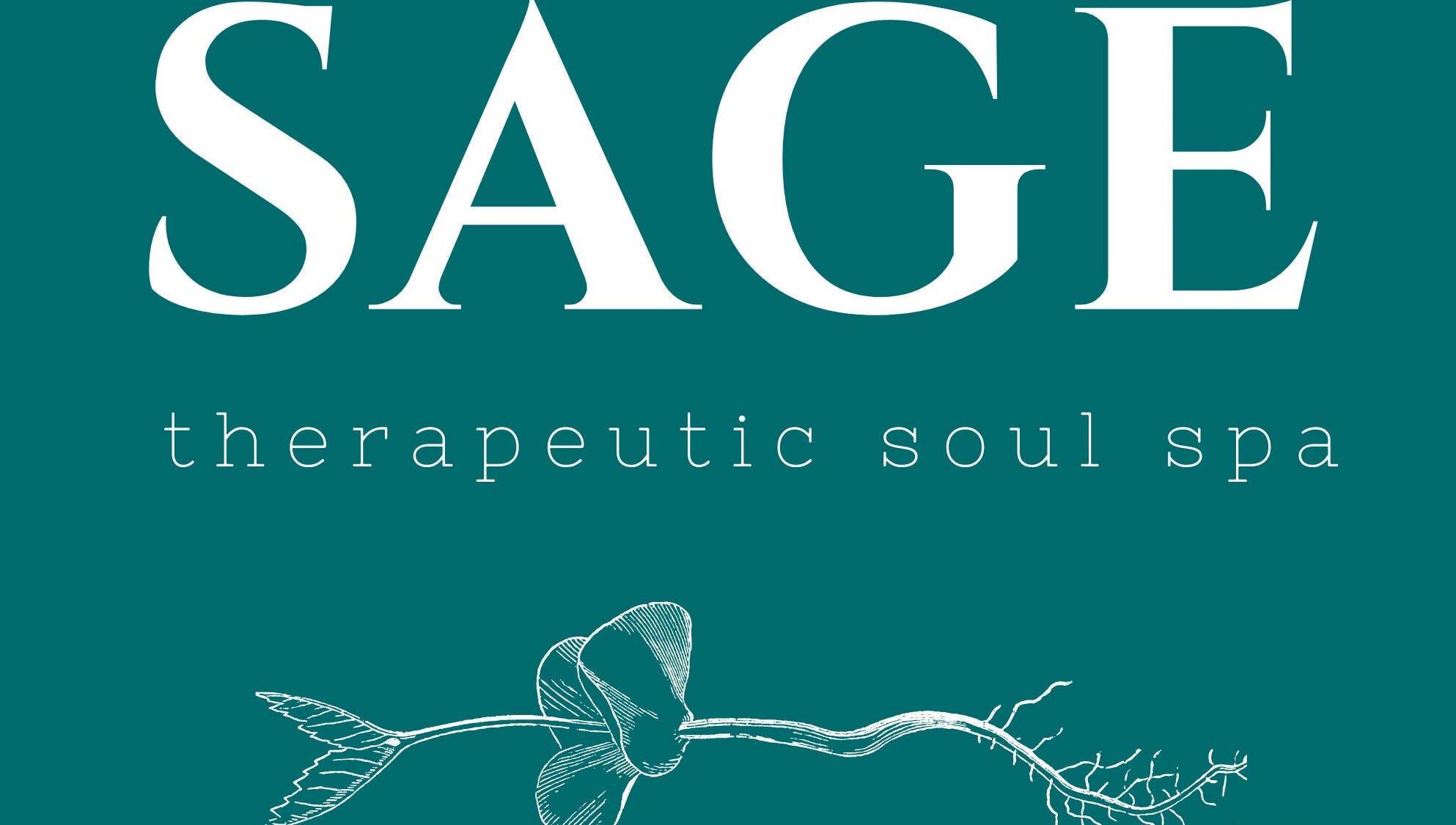 Logo of Sage Therapeutic Soul Spa in Tahoe City, California, US, featuring elegant floral design.