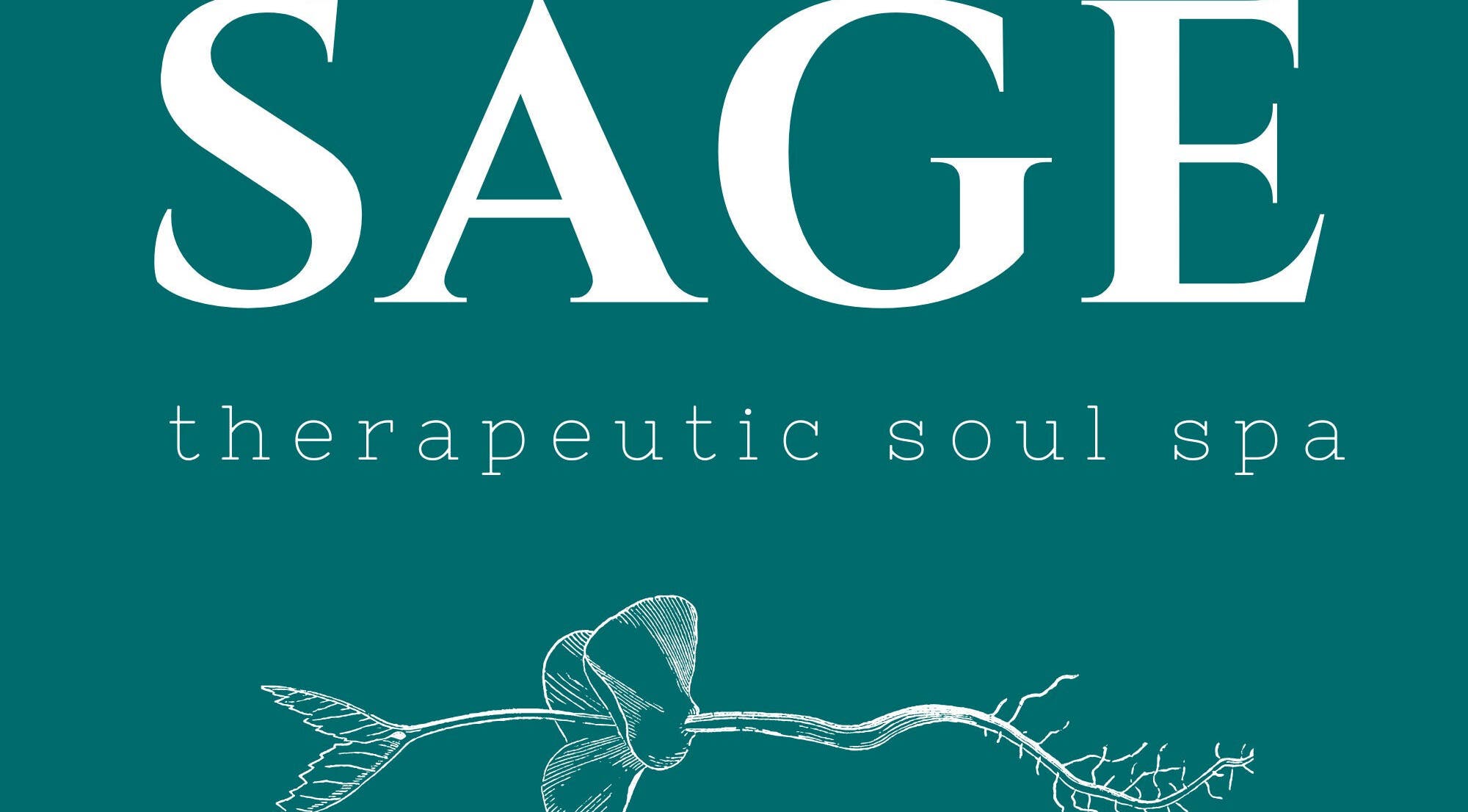 Logo of Sage Therapeutic Soul Spa in Tahoe City, California, US, featuring elegant floral design.