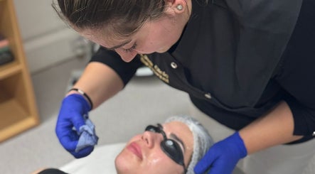 Aesthetician providing a facial treatment at Sara Raquel Beauty in Navan, County Meath, IE.