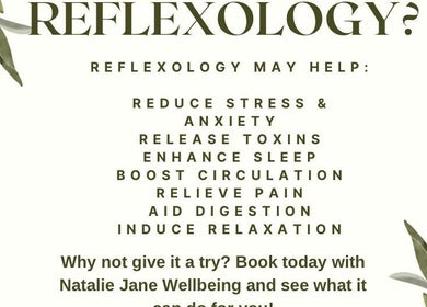 Discover reflexology benefits at Natalie Jane Wellbeing, Malmesbury, England, GB. Book your session today.