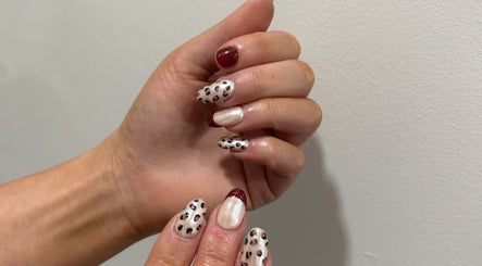 Stylish hand nail art at Nails By Georgie, Sacred Empire, Royal Tunbridge Wells, England, GB.