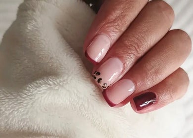 Chic nail art at Nails By Georgie at Sacred Empire, Royal Tunbridge Wells, England, GB.