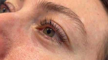Close-up of natural eyelashes at The Beauty Stop, Edinburgh, Scotland, GB, enhancing eye beauty.