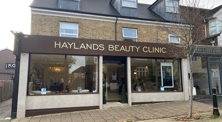 Haylands Beauty Clinic storefront in Buckhurst Hill, England, GB, showcasing modern design and inviting entrance.