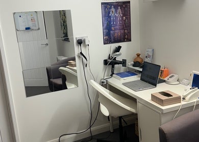 Cozy consultation room at Sheffield Trichology Clinic and Head Spa, Sheffield, England, GB.