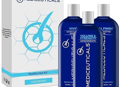 Mediceuticals hair care product kit available at Sheffield Trichology Clinic and Head Spa, Sheffield, England, GB.