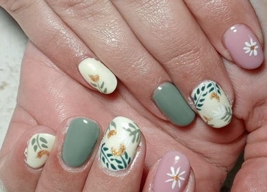 Elegant floral nail art design at Radiant Blossom - Pretoria North, Pretoria, Gauteng, ZA.