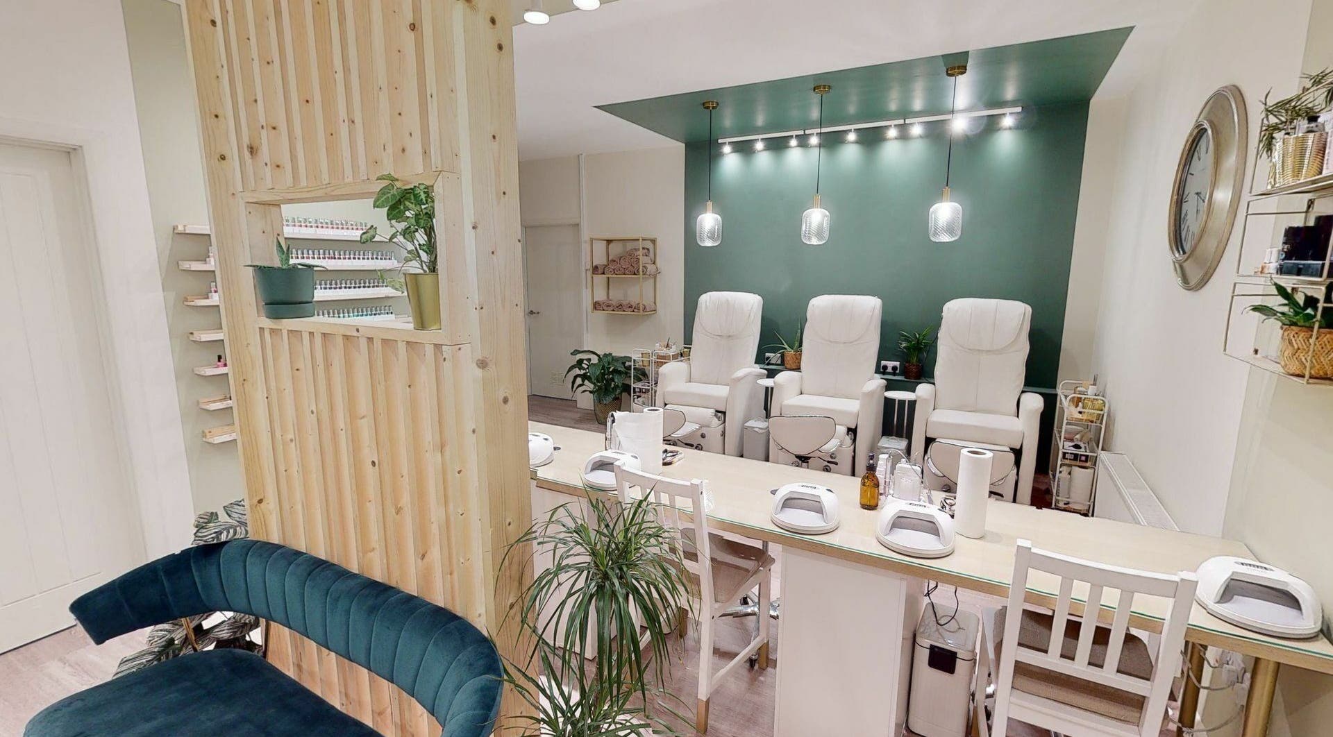 Ellie's Beauty salon in Warfield, England, GB with plush chairs and modern decor.