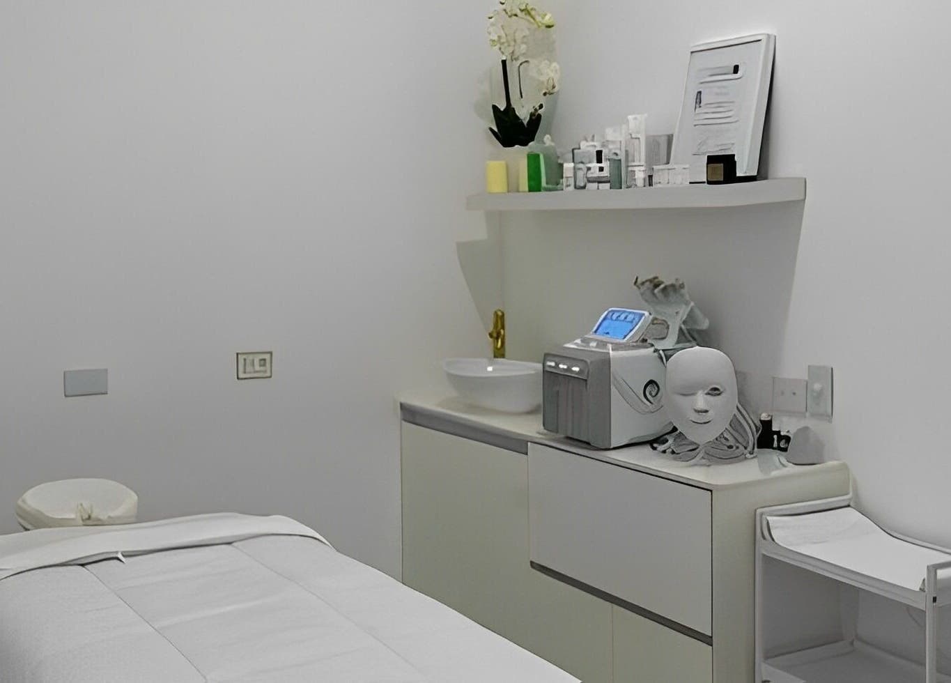 Sala de tratamiento en Althea Beauty Bar, Durango, Durango, MX, equipada y lista para sesiones de bienestar.