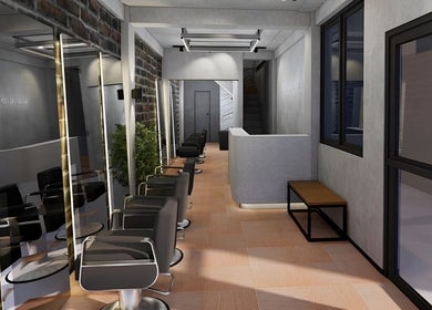 Elegant interior of Sandrea Salon Parañaque with modern chairs and mirrors in Parañaque, Metro Manila, PH.
