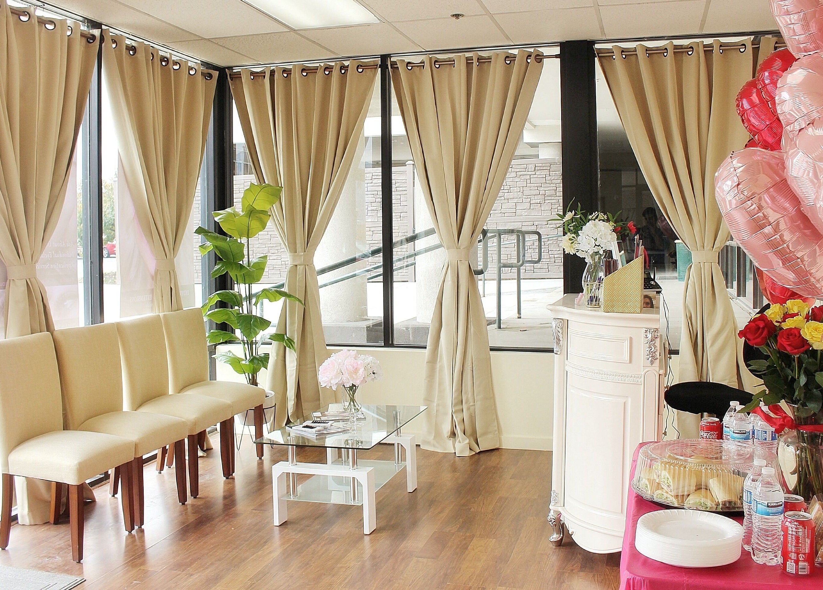 Cozy interior of Star Lash Studio-West Jordan in West Jordan, Utah, US, with elegant seating and soft lighting.