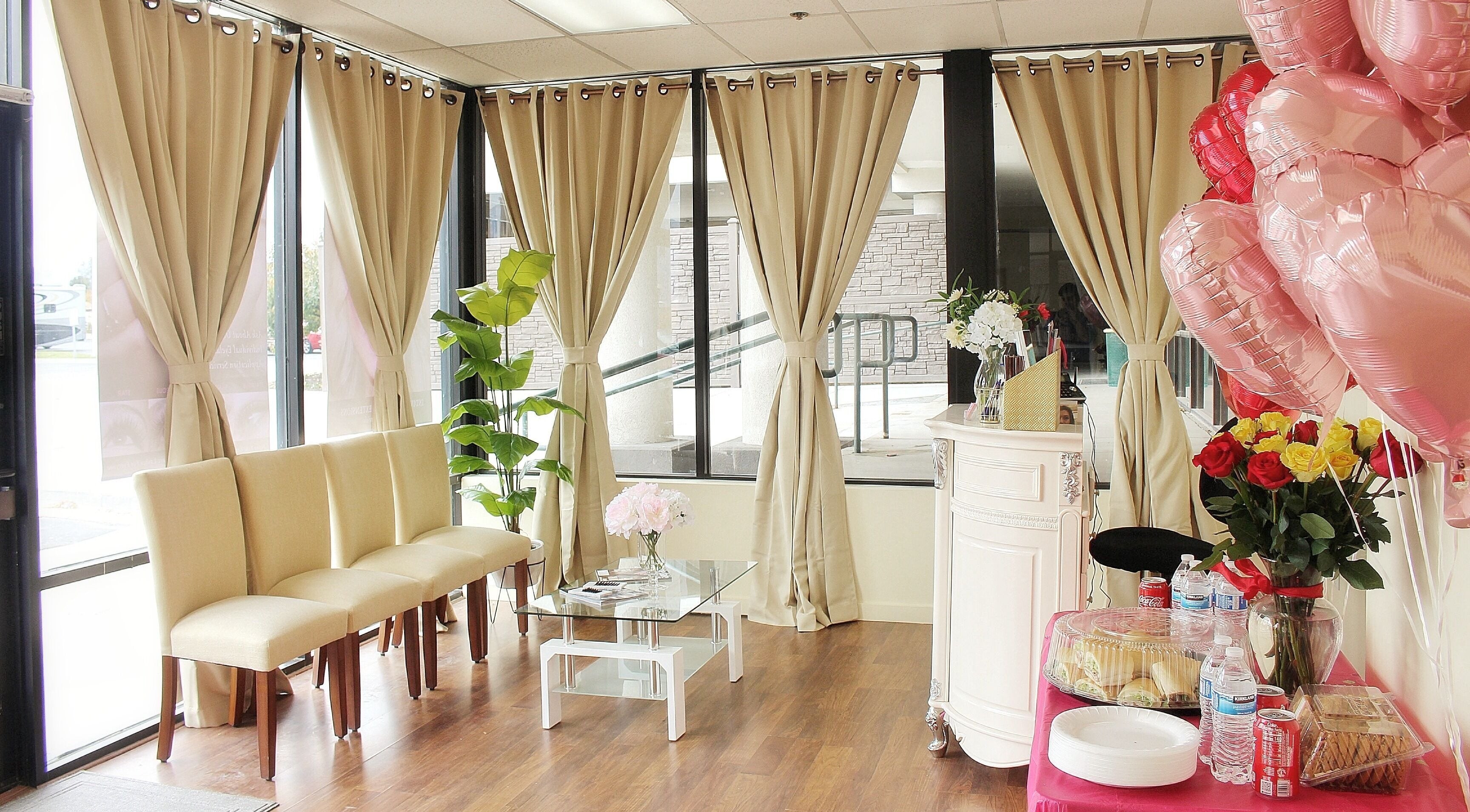 Cozy interior of Star Lash Studio-West Jordan in West Jordan, Utah, US, with elegant seating and soft lighting.