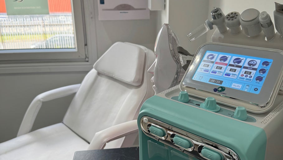 Advanced HydraFacial machine in The Aesthetics Room, Linwood, Scotland, GB, promising rejuvenating skincare.