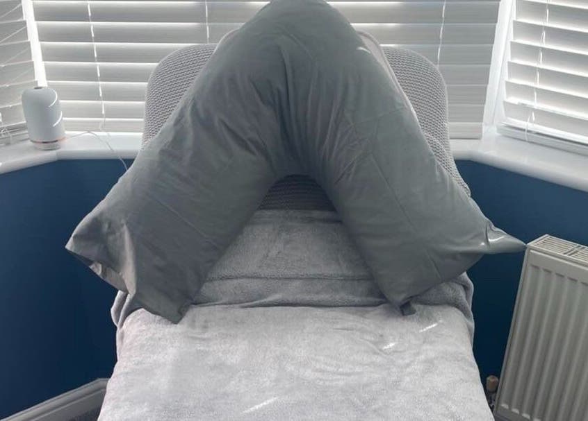 Cozy treatment chair at Inner Balance Clinical Reflexology in Methley, England, GB.