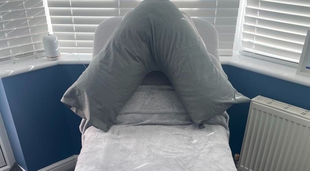 Cozy treatment chair at Inner Balance Clinical Reflexology in Methley, England, GB.