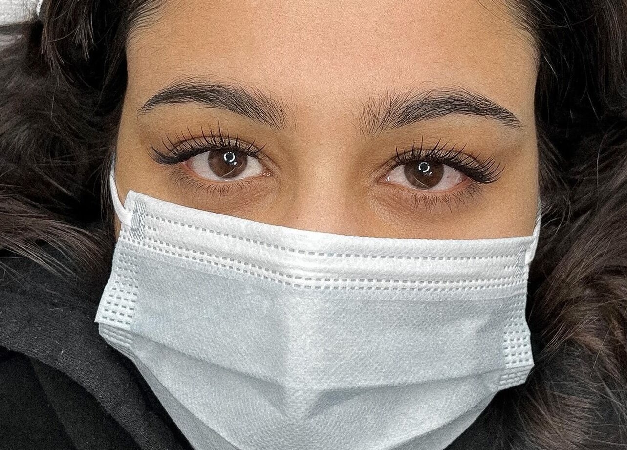 Close-up of eyelash extensions at Alison Siaotong Studio, Edmonton, Alberta, CA.