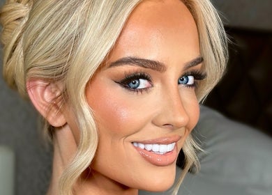 Radiant makeup look by Makeup by Meg Stoke in Stoke-on-Trent, England, GB showcasing flawless finish.