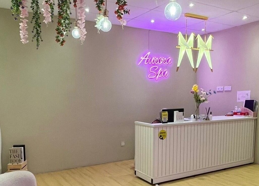 Reception area at Aurora Muslimah Salon & Spa Bandar Tropicana Aman in Telok Panglima Garang, Selangor, MY.