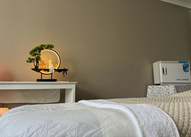 Relaxing massage setup at Nancys Beauty and Massage, Clifton Springs, Victoria, AU with calming decor.