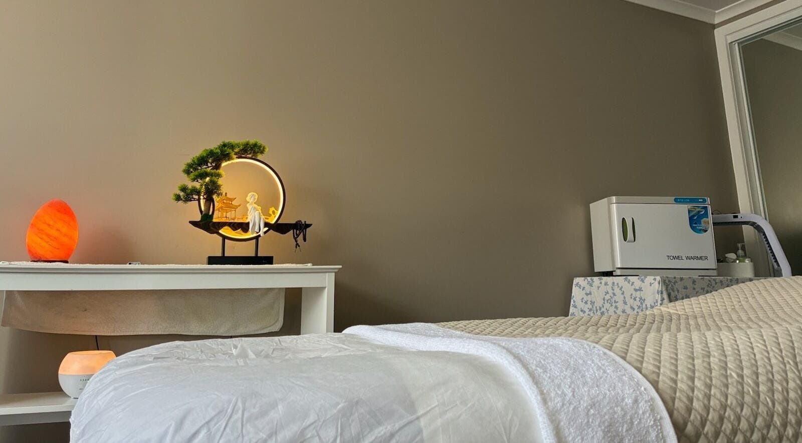 Relaxing massage setup at Nancys Beauty and Massage, Clifton Springs, Victoria, AU with calming decor.