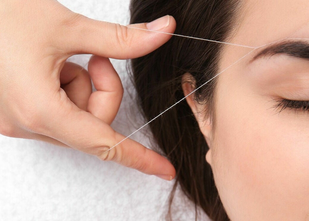 Eyebrow threading at Fleek Brows, Prahran, Victoria, AU offering precise beauty treatments.