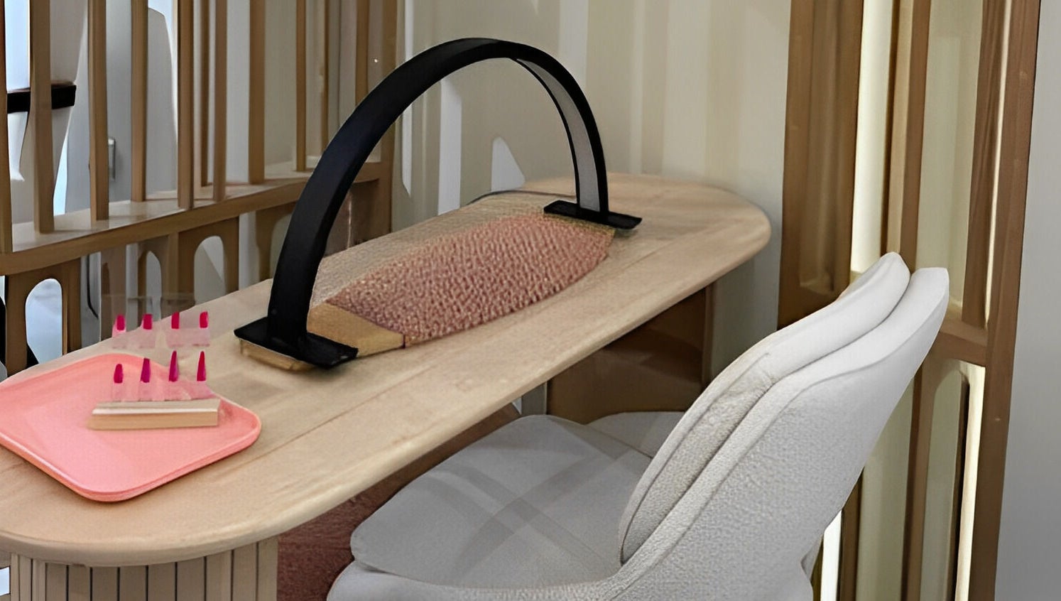 Modern nail station at Silver Hair - Al Qirwan | سيلفر هير - القيروان, Riyadh, Riyadh Province, SA.