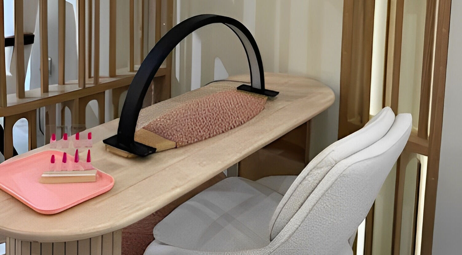 Modern nail station at Silver Hair - Al Qirwan | سيلفر هير - القيروان, Riyadh, Riyadh Province, SA.