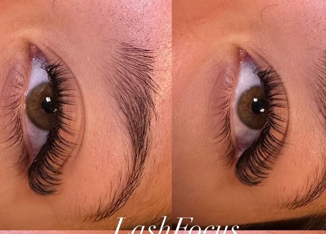 Vakre øyevipper etter behandling hos LashFocus, Kristiansand, Agder, NO.