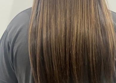 Back view of sleek hair at Malimou, Endeavour Hills, Victoria, AU.