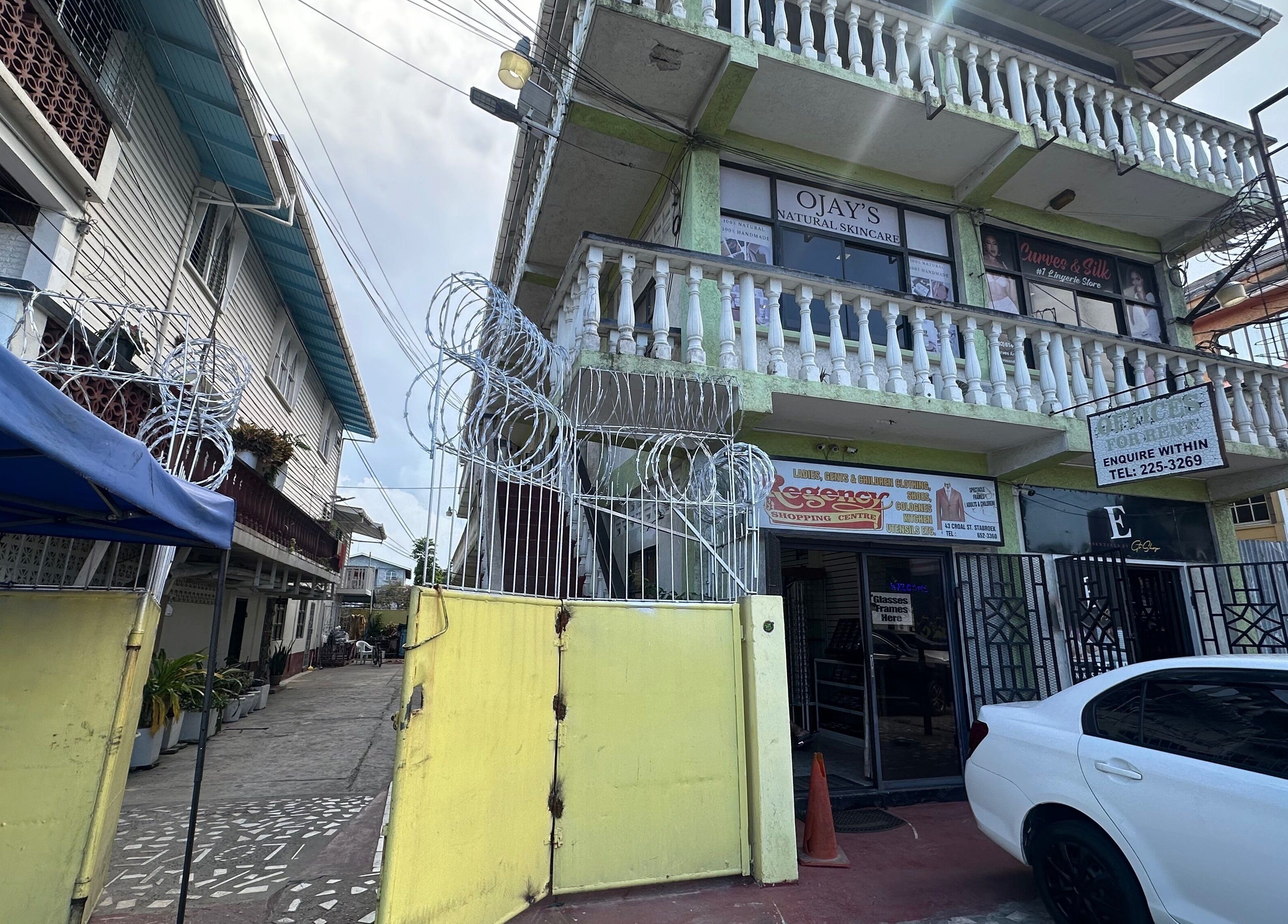 Facade of Beauty Canvas Studio in Georgetown, Demerara-mahaica, GY with rustic architecture and vibrant signage.