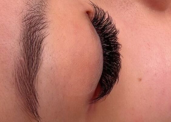 Close-up of eyelash extensions at Beauty By Kristina Fa, Yagoona, New South Wales, AU.
